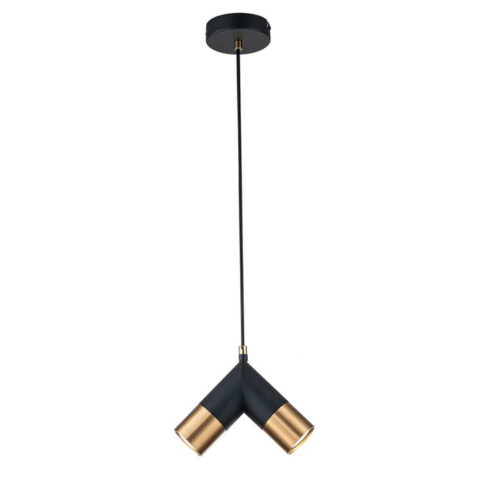 

Светильник подвесной Indigo, 11036/2P Black. 2х35Вт, GU10, 200х100х250/1600 мм, цвет черный/бронза