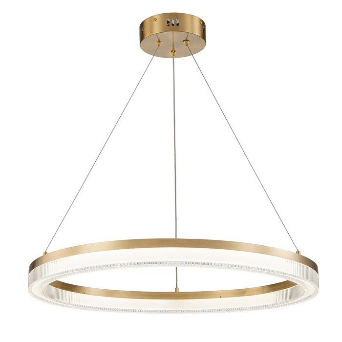 

Светильник подвесной Indigo, 14011/1P Brass. 1х80Вт, LED, 6530Лм, 3000-5700К, пульт ИК, 600х600х148/1240 мм, цвет прозрачный