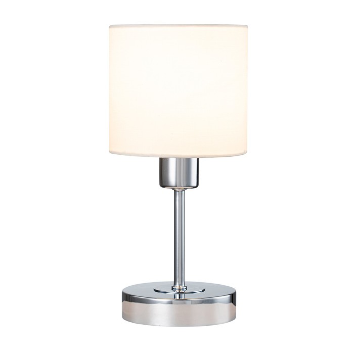 Светильник настольный Escada, 1109/1 Chrome/Beige. 1х40Вт, E14, 120х120х250 мм, цвет хром/бежевый