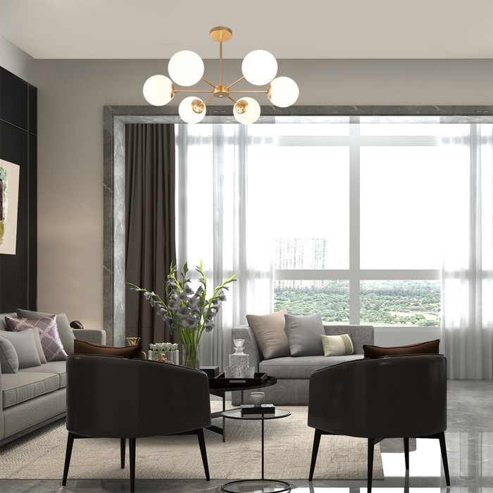 

Светильник на штанге Escada, 2110/6P Gold. 6х40Вт, E14, 750х750х420 мм, цвет шампань