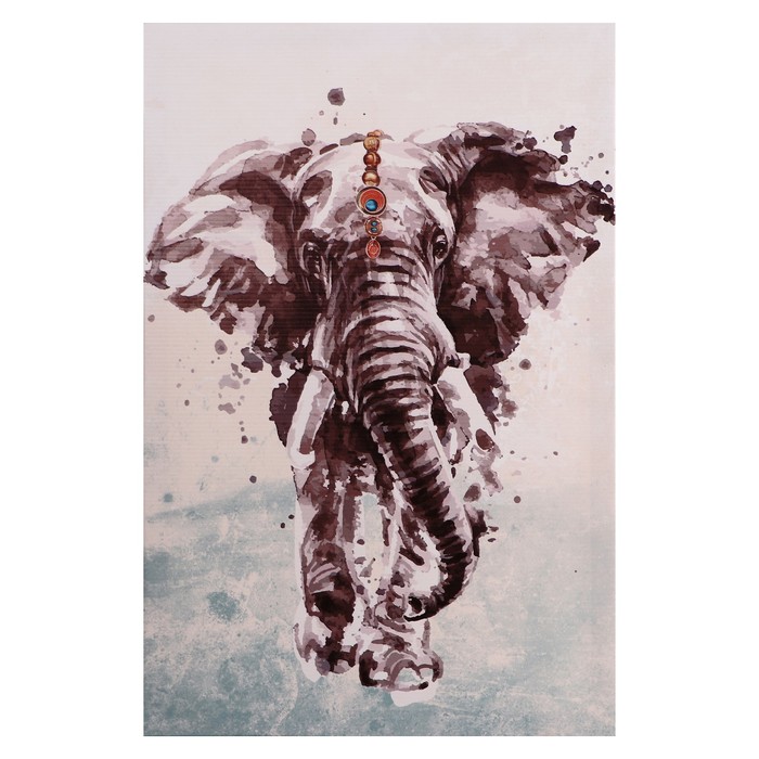 цена Картина на холсте Слон 40*60 см