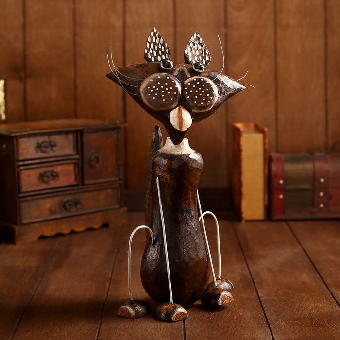 Сувенир "Котёнок на проволочных ножках"