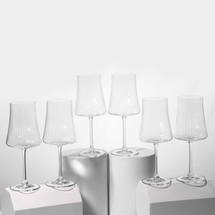Набор стеклянных бокалов для вина «Экстра», 560 мл, 6 шт набор бокалов для вина bohemia crystal экстра 560 мл 6 шт
