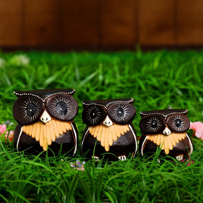 Сувенир "Три совушки", набор 3 шт.