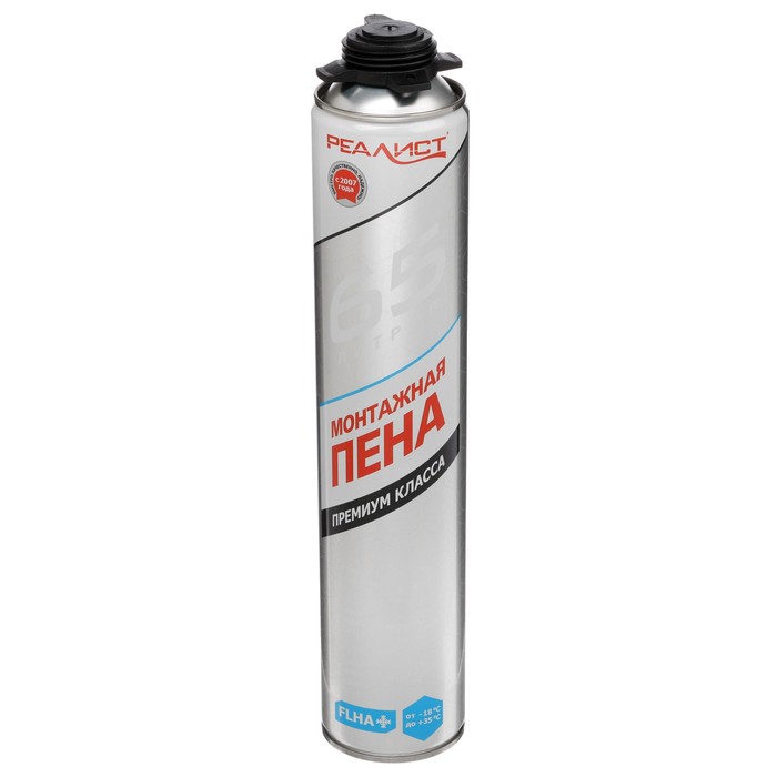 

Пена монтажная REALIST PRO Silver, пистолетная, зимняя, 1000 мл