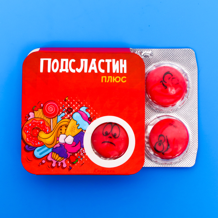 

Жевательная резинка "Подсластин" клубника, 14 г