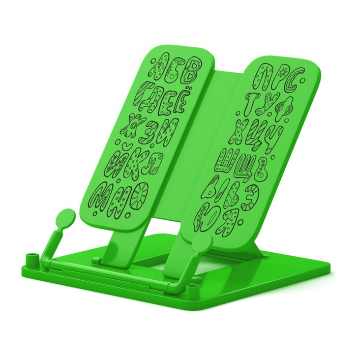 Подставка для книг ErichKrause Neon Solid, с русским алфавитом, зеленая подставка для книг neon solid с русским алфавитом зеленая