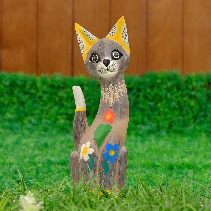 Сувенир "Котёнок с цветами на брюшке", малый