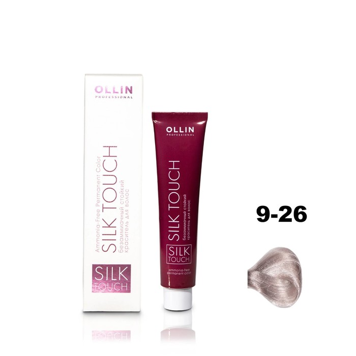 

Краситель для волос Ollin Professional Silk Touch, безаммиачный, тон 9/26 блондин розовый