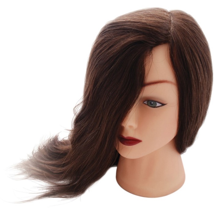Голова учебная Ollin Professional «Шатен», длина волос 60 см, 50%+50%