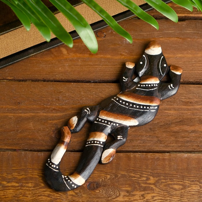 Панно декоративное "Ящерица в полоску"