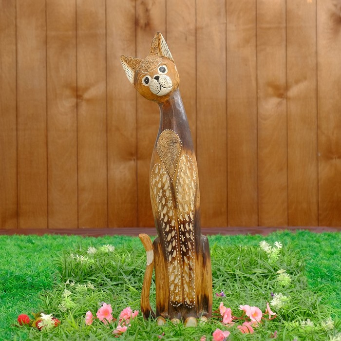 Сувенир "Кот с резными ушками", 60 см