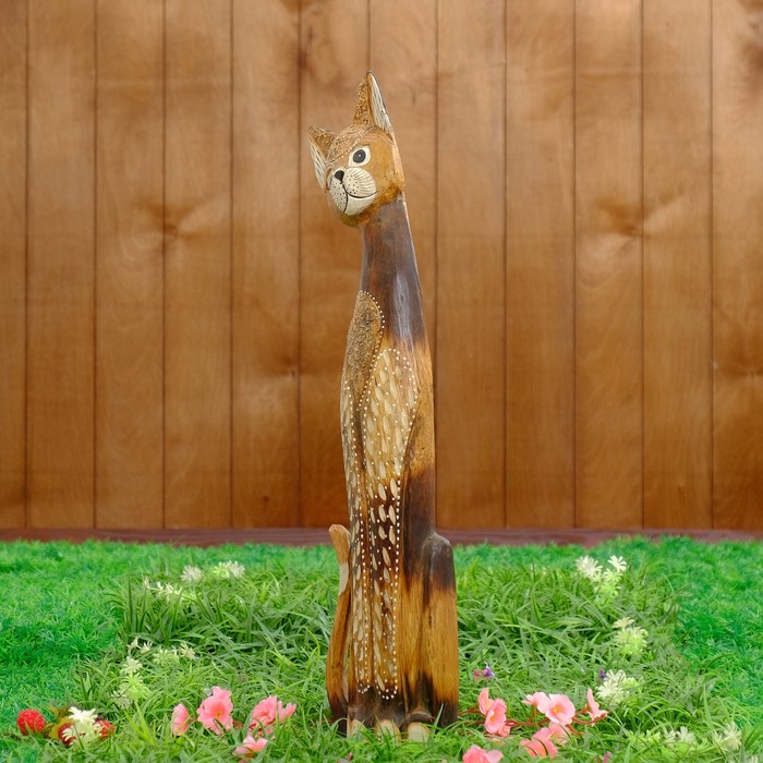 Сувенир "Кот с резными ушками", 60 см