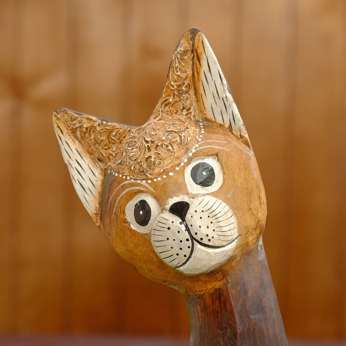 Сувенир "Кот с резными ушками", 60 см
