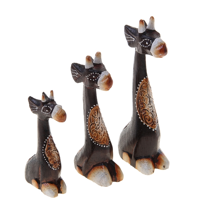 Набор жирафов "Жирафы с резным орнаментом"