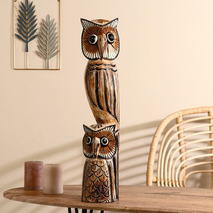 Сувенир "Две белые совы", 50 см