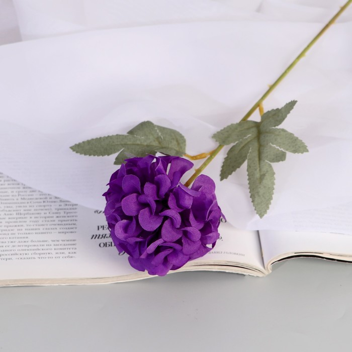Цветы искусственные Гортензия галант d-7 см 43 см, фиолетовый цветы искусственные гортензия розита 60 см белый