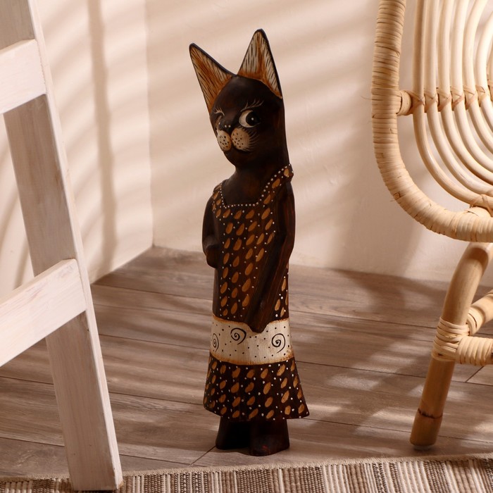 Сувенир "Кошка в сарафане в горошек"