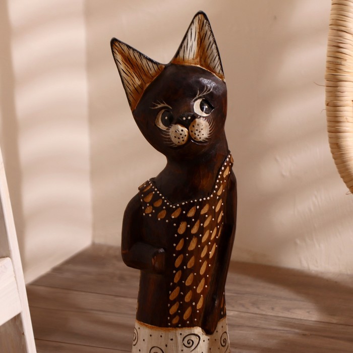 Сувенир "Кошка в сарафане в горошек"