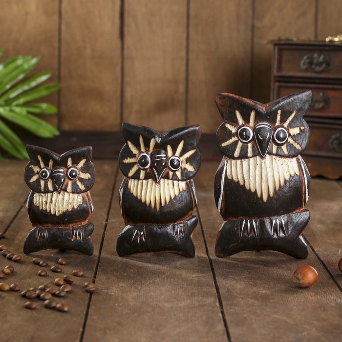 Набор сов "Совушки мудрые", 3 шт