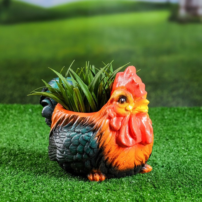 Фигурное кашпо "Петух