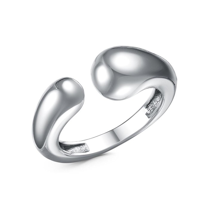 Кольцо «Минимал» объёмное, платинирование, 17 размер кольцо минимал объёмное позолота 20 размер