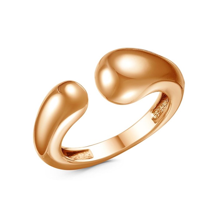 Кольцо «Минимал» объёмное, позолота, 19 размер кольцо крест позолота с выборочным родированием 19 размер