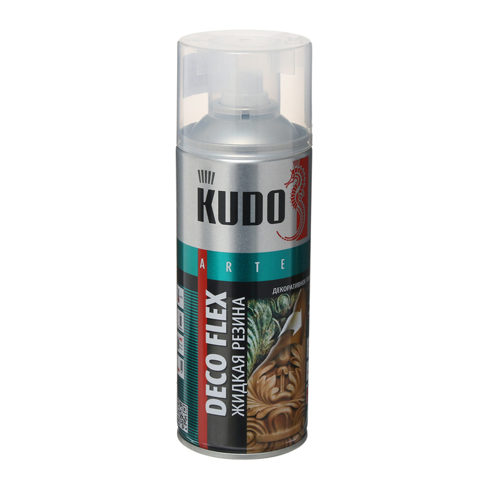 Жидкая резина, краска для декоративных работ KUDO DECO FLEX, прозрачная, KU-5351, 520 мл