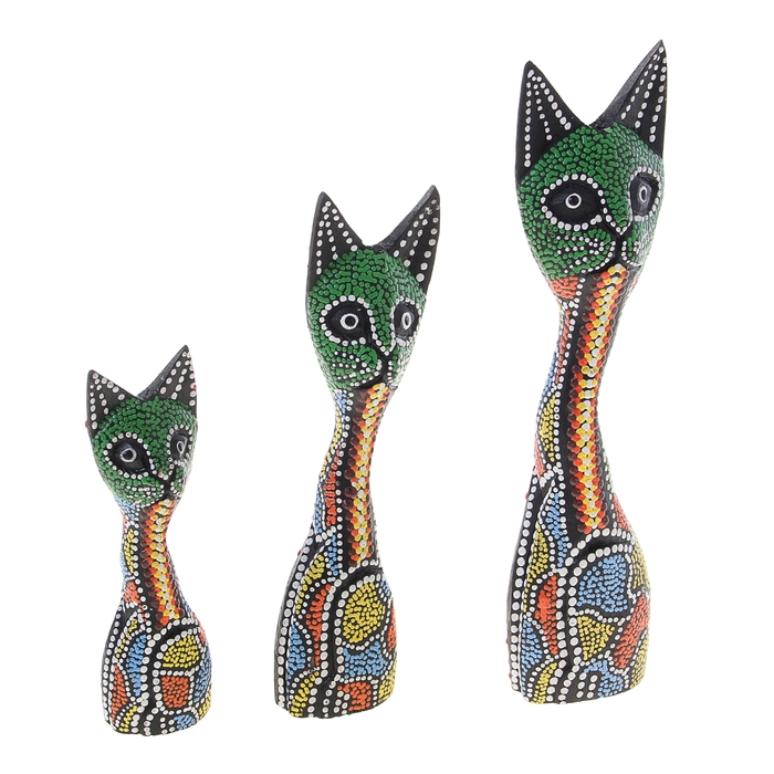 Набор кошек сувенирных "Кошки Точки", 3 шт., МИКС