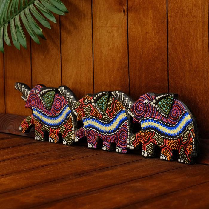 Панно декоративное "Три слона", МИКС