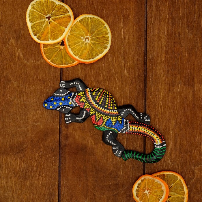 Панно декоративное "Геккон длинный хвост", МИКС