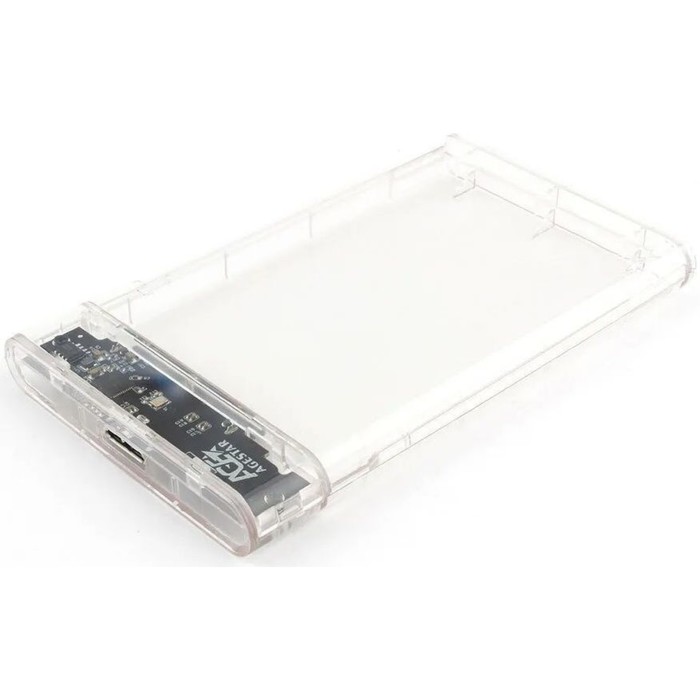 Внешний корпус для HDD/SSD AgeStar 3UB2P4C SATA III USB3.0, пластик, прозрачный, 2.5 внешний бокс для hdd ssd agestar 3ub2p4c прозрачный