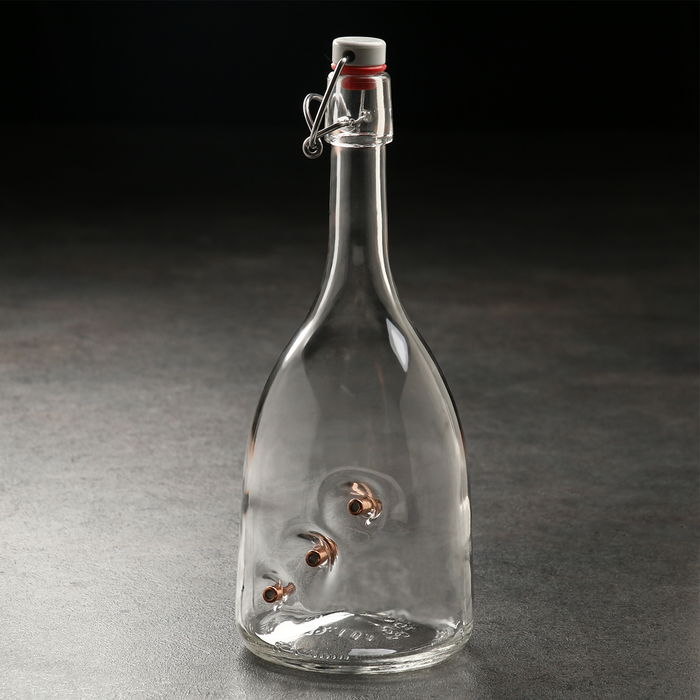 Бутылка с бугельной крышкой для настоек Непробиваемая. 3 пули бутылка 330 мл с бугельной пробкой
