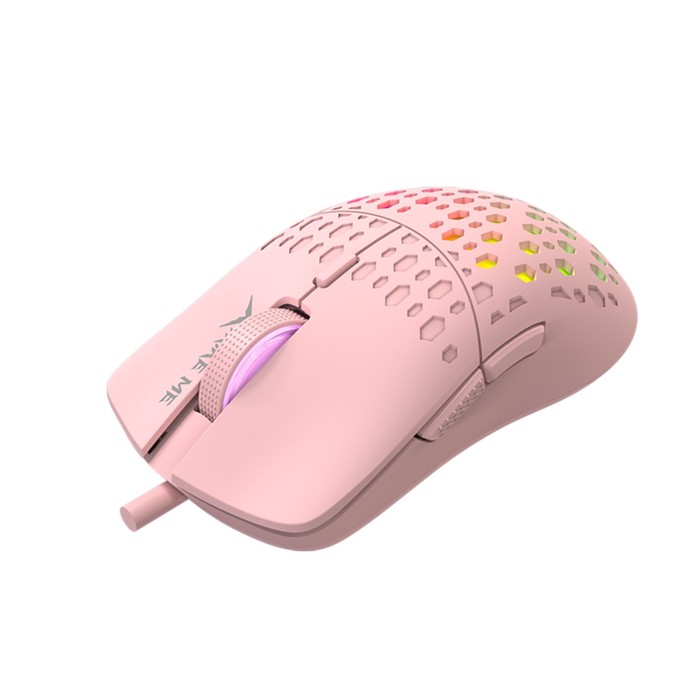 цена Мышь Xtrike Me GM-209P, игровая, проводная, подсветка, 8000 DPI, USB, 1.5 м, розовая