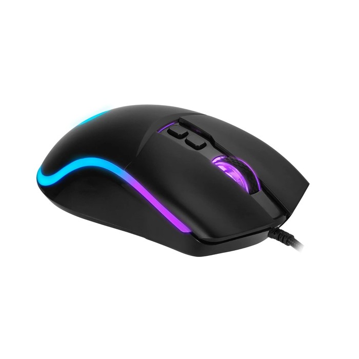 фото Мышь marvo m358, игровая, проводная, 4 кнопки, оптическая, rgb, 12800 dpi, usb, 1.6м, чёрная