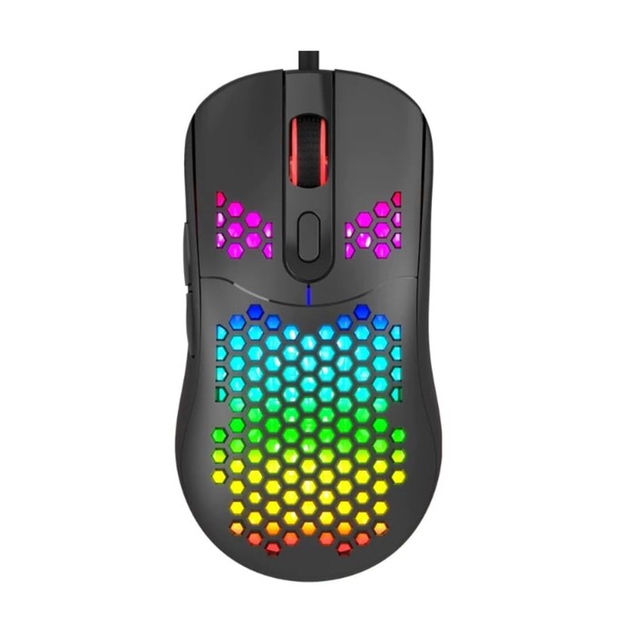 Мышь Marvo G925, игровая, проводная, оптическая, RGB, 12000 dpi, USB, 1.8 м, чёрная мышь marvo m209 игровая проводная подсветка 6400 dpi usb чёрная