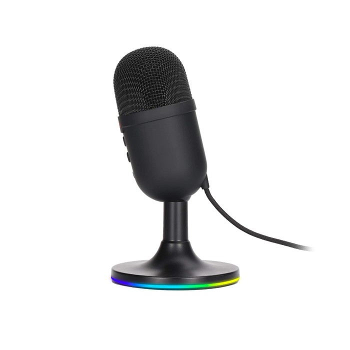 фото Микрофон marvo mic-06 bk, подставка, 3.5мм, кабель 1,8, чёрный