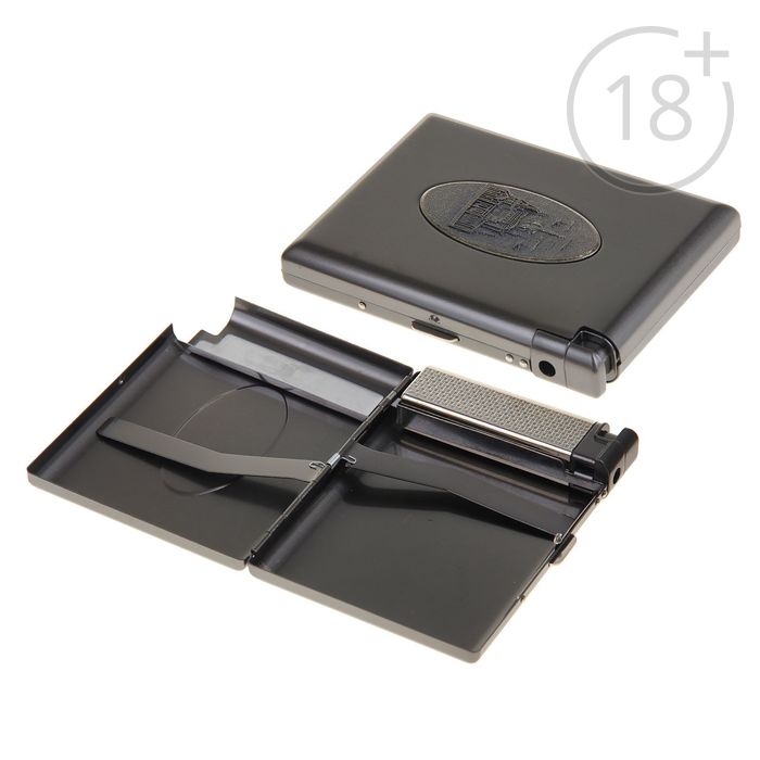 Портсигар с зажигалкой (пьезо, газ) "Храм"