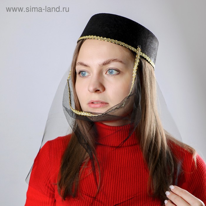   Сима-Ленд Карнавальная шляпа «Шахерезада», р-р 56-58 цвет чёрный