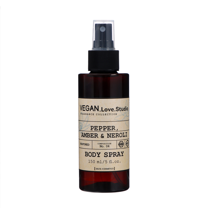 спрей для тела парфюмированный vegan love studio 04 pepper amber neroli 150 мл Парфюмированный спрей-мист для тела VEGAN.Love.Studio Pepper, Amber, Neroli женский, 150 мл