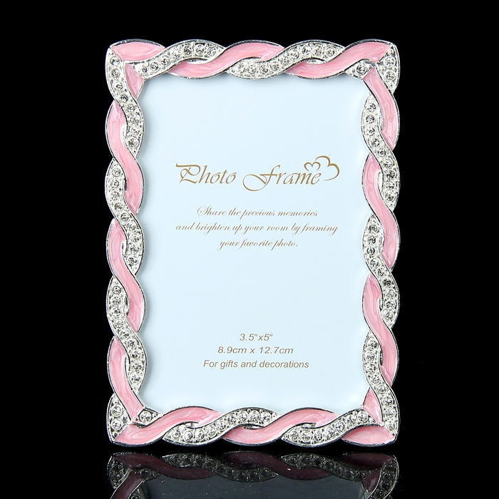 Фоторамка "Косичка" со стразами, 9х13 см