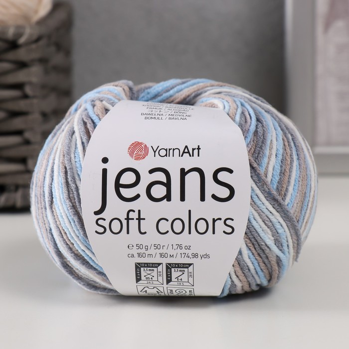 

Пряжа "Jeans Soft Colors" 55% хлопок, 45% акрил 160м/50гр (6210)