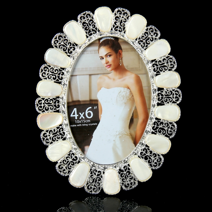 Фоторамка стразы "Перламутр" 10х15 см