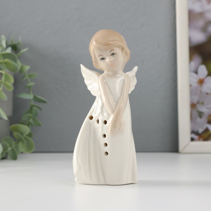 Сувенир керамика свет Девочка-ангел скромница 6х6,5х13,5 см цена и фото