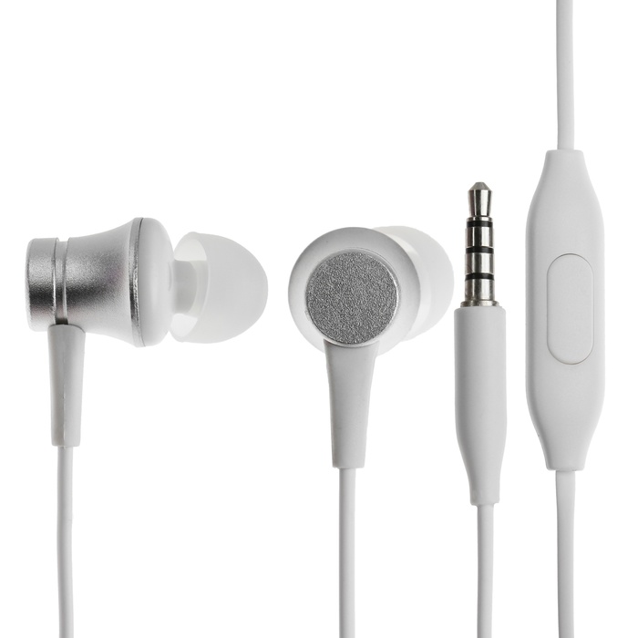 

Наушники CB-53, проводные, вакуумные, микрофон, 1 м, Jack 3.5 мм, белые
