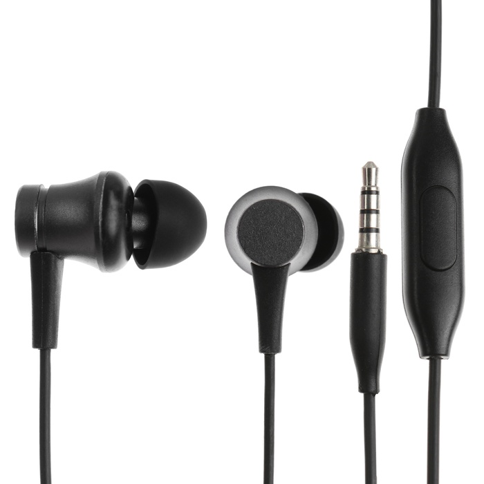 

Наушники CB-53, проводные, вакуумные, микрофон, 1 м, Jack 3.5 мм, чёрные
