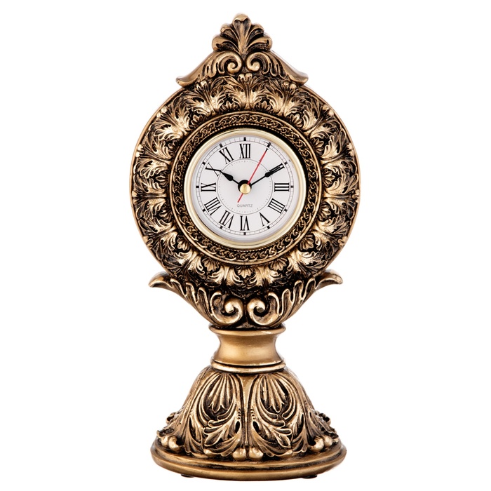 Часы настольные каминные Барокко, 13х9х24 см сборная модель настольные каминные деревянные часы 230х110х380 мм