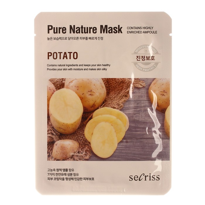 Маска для лица тканевая Anskin Secriss Pure Nature Mask Pack-Potato, 25мл тканевая маска для лица secriss pure nature mask pack teatree 25мл