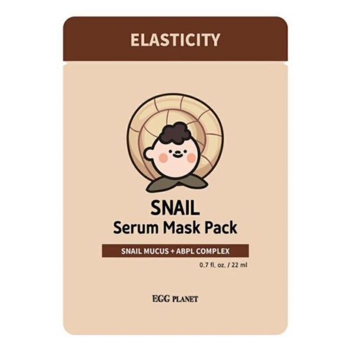 Маска для лица тканевая Daeng Gi Meo Ri Egg Planet Snail Serum Mask Pack, с муцином улитки, 22 мл