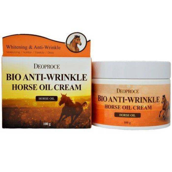 deoproce крем для лица bio anti wrinkle pomegranate cream 100 г 2 шт Крем для лица Deoproce Bio Anti-wrinkle Horse Oil Cream, 100 г